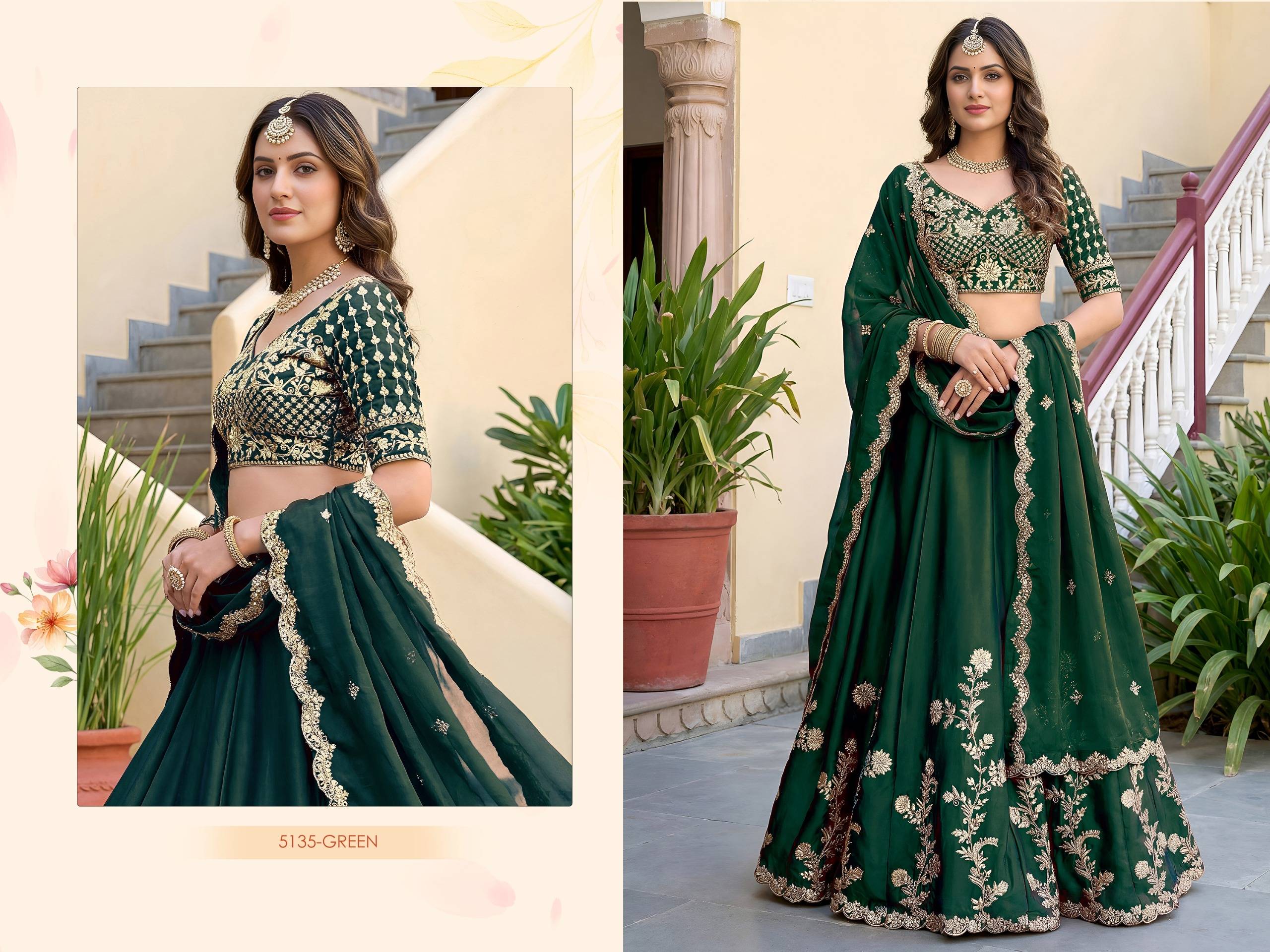 VOL-36 5135 Series By Zeel Clothing Designer Beautiful Collection Occasional Wear & Party Wear Rangoli silk Lehengas At Wholesale Price